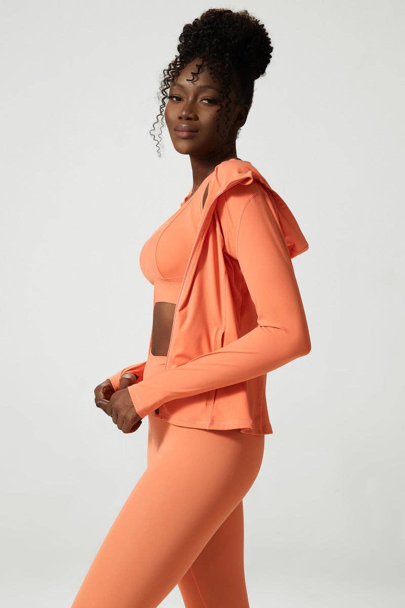 Hooded Zip Grey / Medium 6-8  Active Jacket: