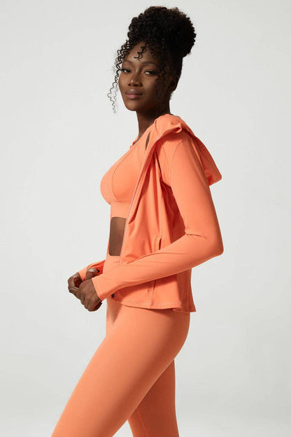 Hooded Zip Grey / Medium 6-8  Active Jacket: