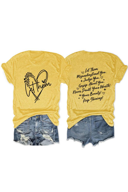 CWTTS1559_SUMMER NEW LETTER HEART PRINT CASUAL SHORT SLEEVES