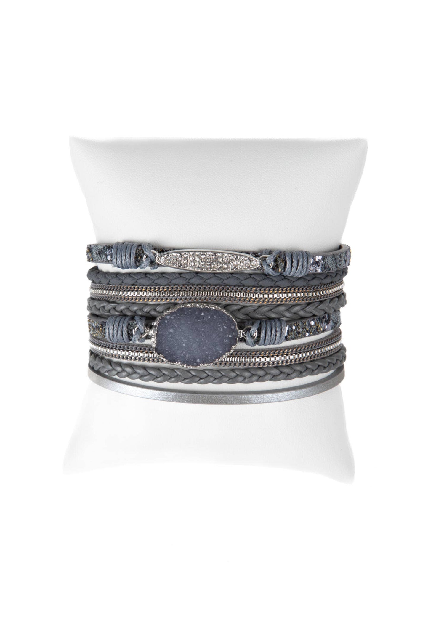 Sparkly Druzy Braided Bracelet