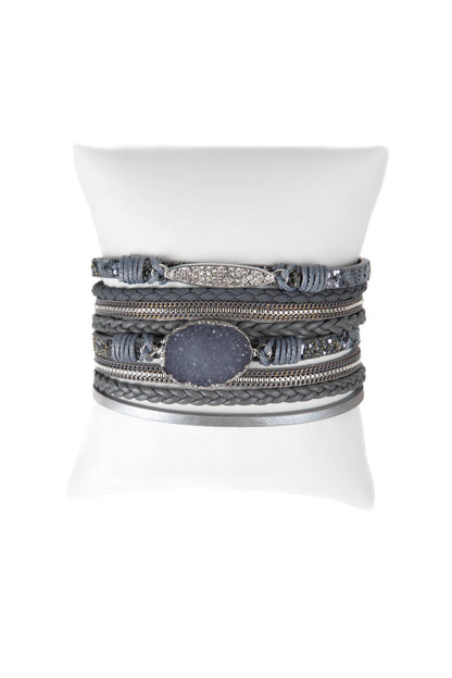 Sparkly Druzy Braided Bracelet
