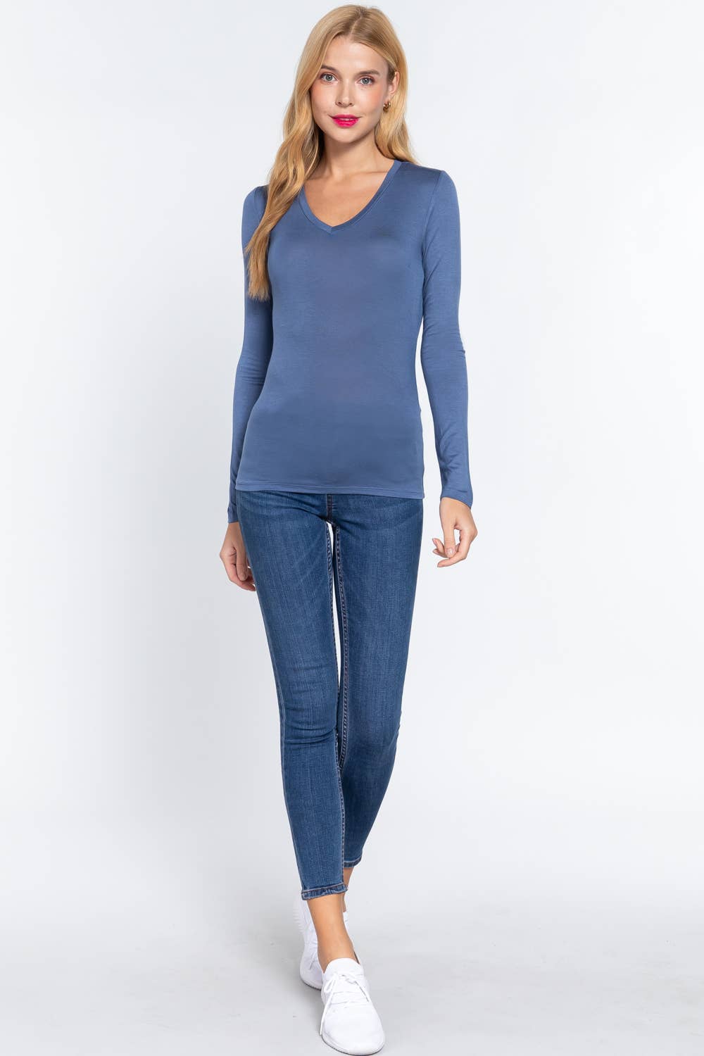 Long Sleeve V-neck Top