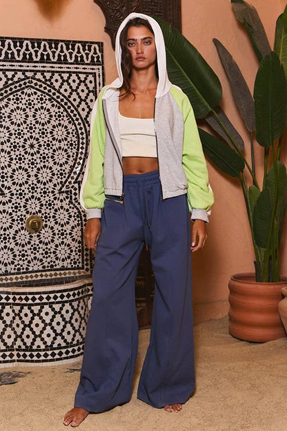 IP5462 Oversized Sweatsuit Pants With Zipper Pockets