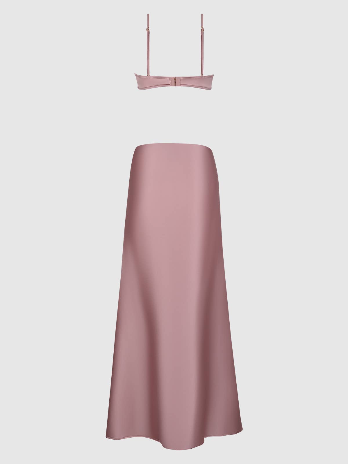BRIGETA SATIN MONO WIRE LONG GOWN