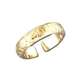Wide Floral Wire Adjustable Toe Ring