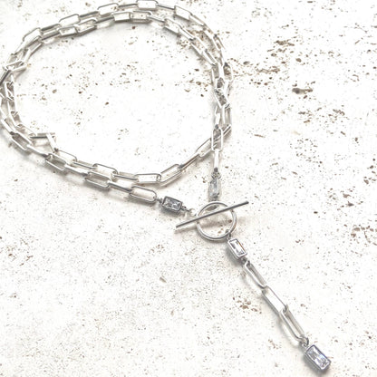 Paperclip wrap necklace boutique salon resort trendy jewelry