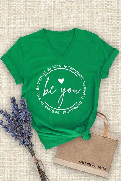 Be you Unisex Short Sleeve V Neck T-Shirt