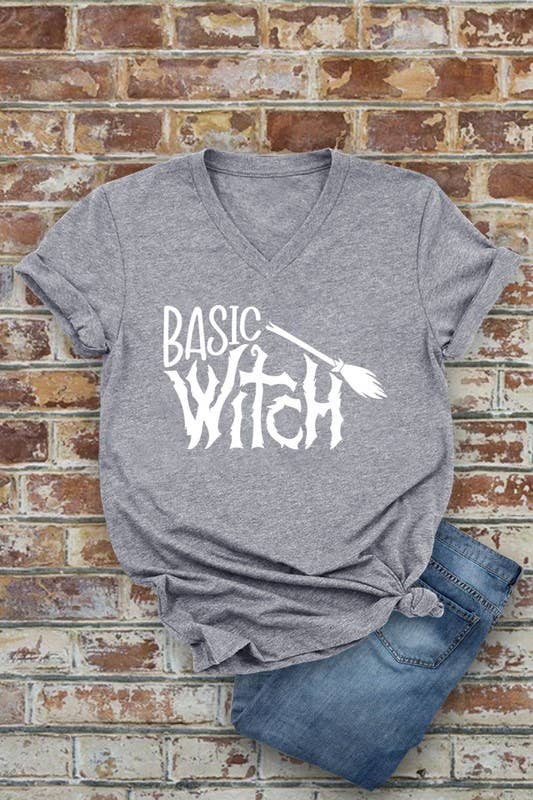 Basic Witch Unisex Short Sleeve V Neck T-Shirt