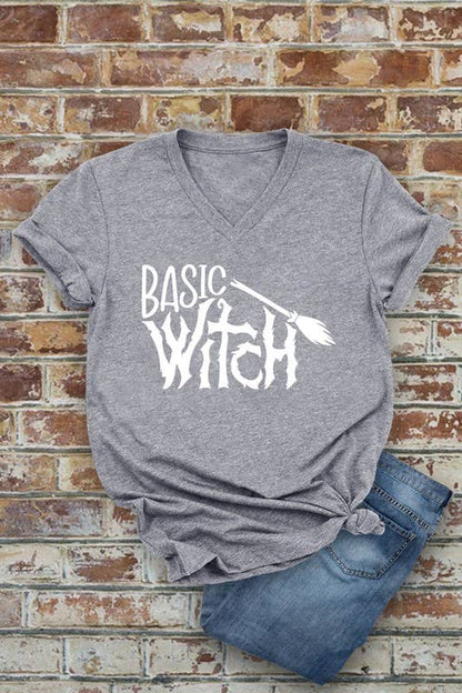 Basic Witch Unisex Short Sleeve V Neck T-Shirt