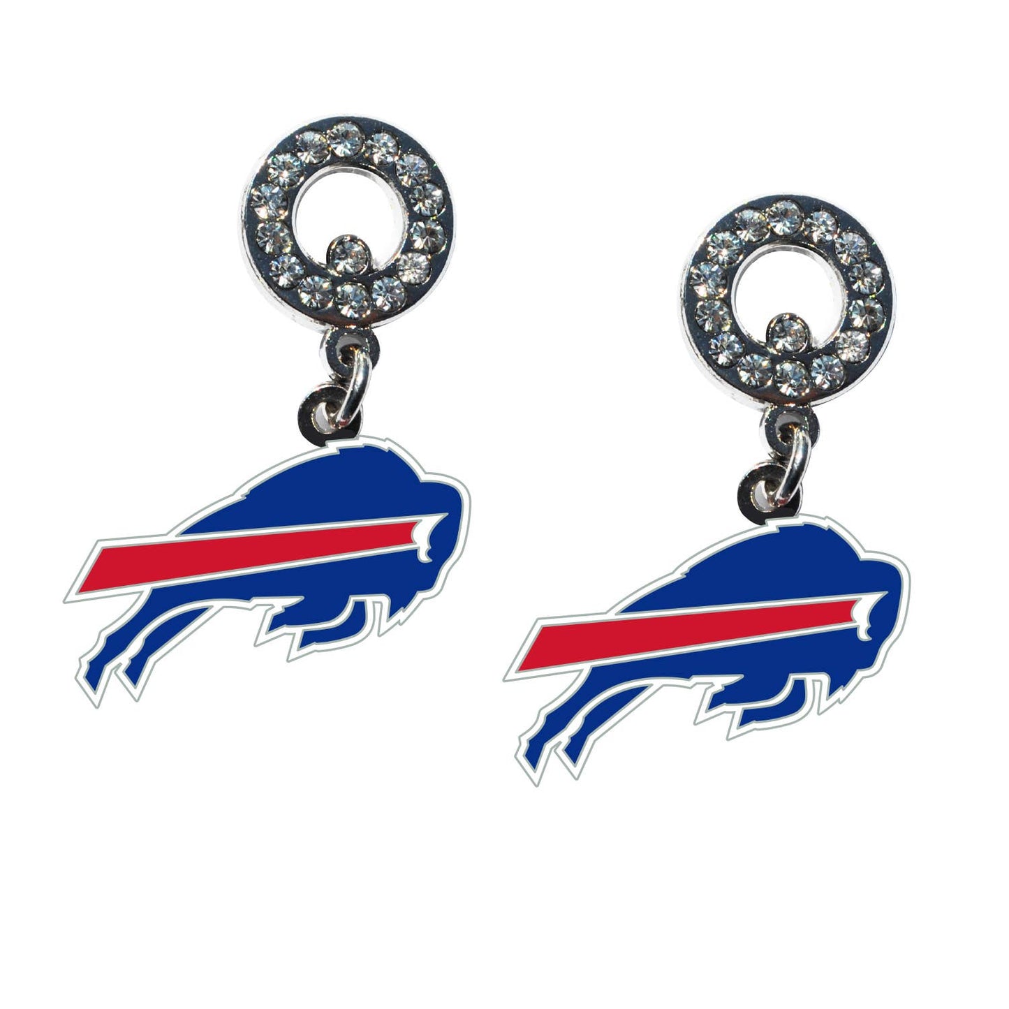 NFL Buffalo Bills Rhinestone Earrings