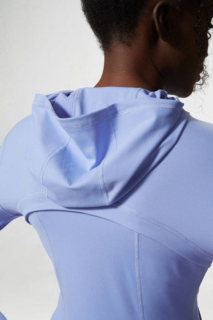 Hooded Zip  Periwinkle / Small 0-4 Active Jacket: