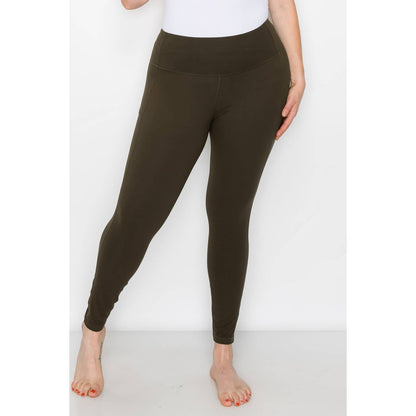 PLUS SIZE SIDE POCKET ACTIVE LEGGINGS: Navy / 2X
