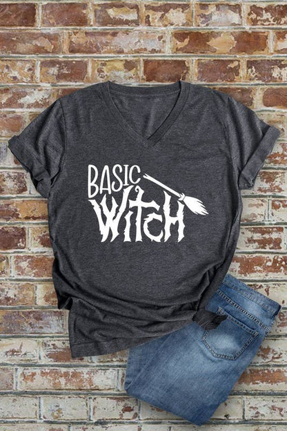 Basic Witch Unisex Short Sleeve V Neck T-Shirt