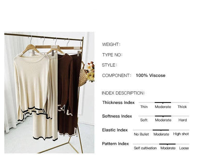 Apricot,Solid Color Knit Long Sleeve Sweater Pant Lounge Set