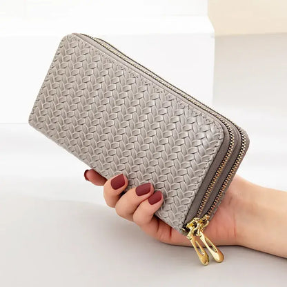 Designer Wallet Card Holder: Grey