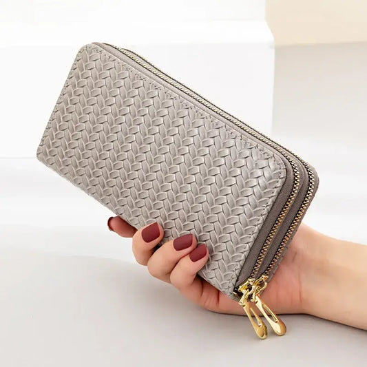 Designer Wallet Card Holder: Grey