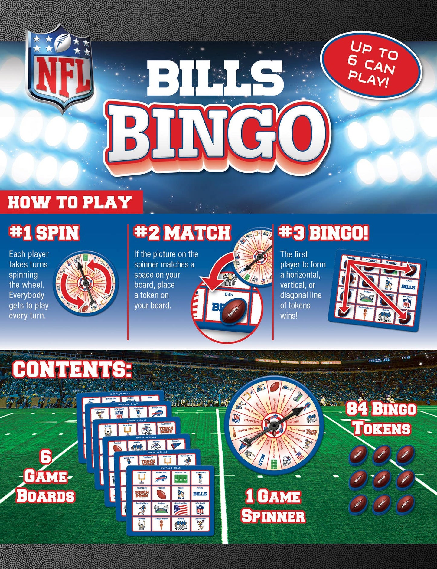 Buffalo Bills NFL Bingo Game