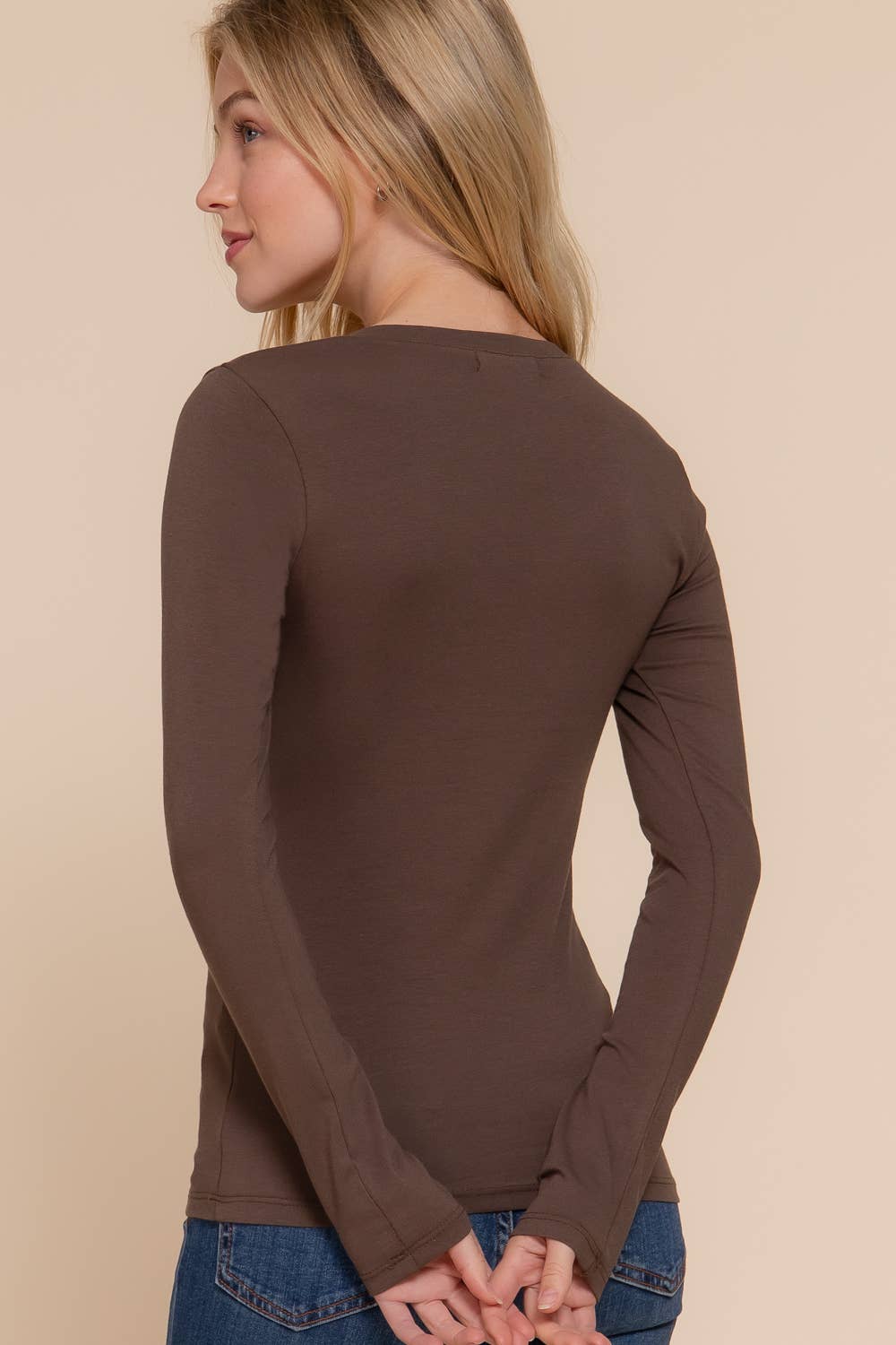 Long Sleeve V-neck Top