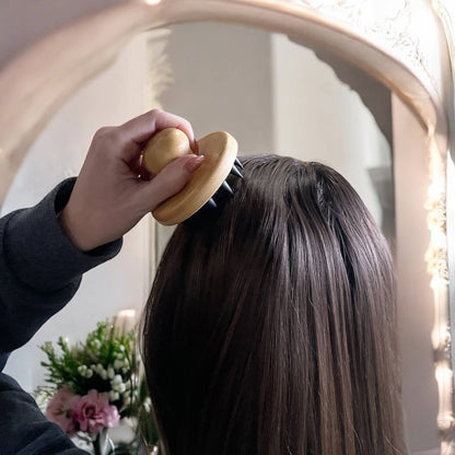 Bamboo and Silicone Scalp and Body Massager