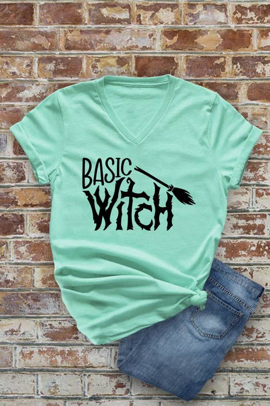 Basic Witch Unisex Short Sleeve V Neck T-Shirt