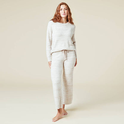 Women's Cozy Heathered Marshmallow Crew Lounge Set
