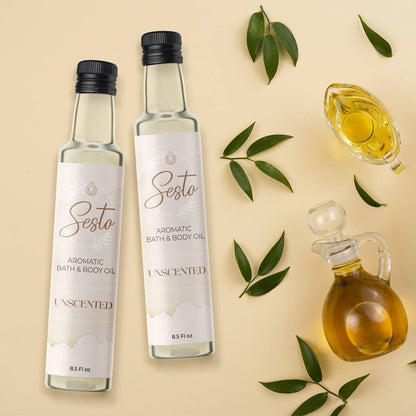 Sesto Aromatic Bath & Massage Oil - Unscented - 8.5oz