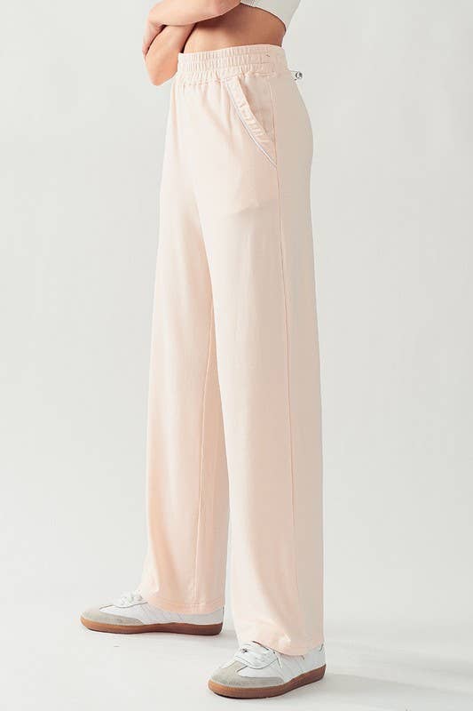 KPR11896 ELASTIC WAISTBAND COZY SWEATPANTS: SURF SPRAY / S-2/M-2/L-2