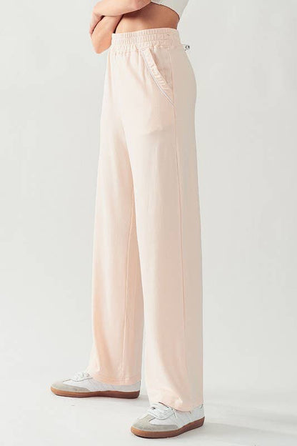 KPR11896 ELASTIC WAISTBAND COZY SWEATPANTS: SURF SPRAY / S-2/M-2/L-2