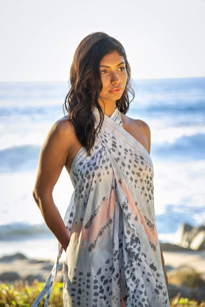 Brianna Convertible Beach Cover-up Wrap Skirt to Midi Dress