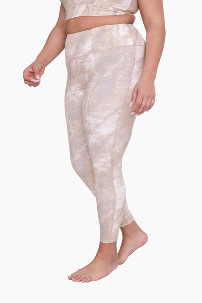 CURVY Concrete High-Waist Leggings: GREY / XL:1XL:2XL:3XL (2:2:1:1) a1263p