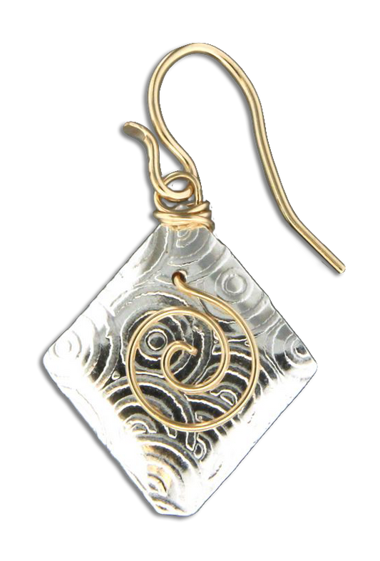 Scrolled Diamond Earring