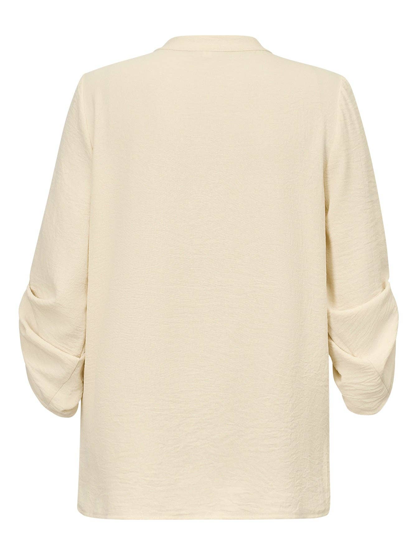 SN18 Sweetkama Ladies V-neck Hemming Daily Shirt: Green / M