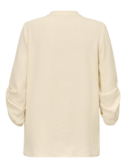 SN18 Sweetkama Ladies V-neck Hemming Daily Shirt: Green / M