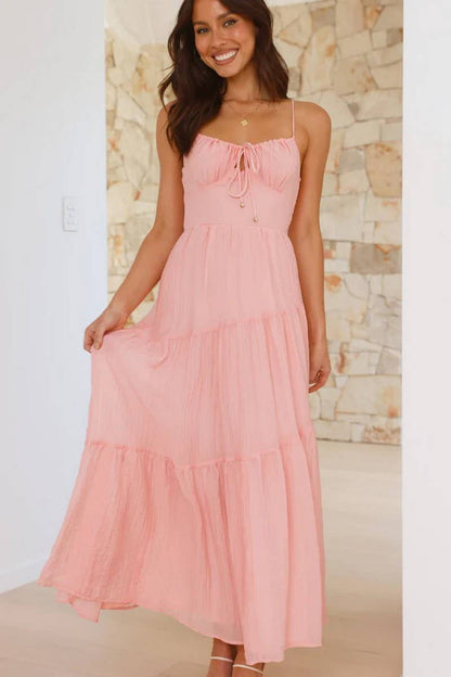 CWDMD5650_SLEEVELESS BACKLESS TIE STRAP MAXI FLARE DRESS