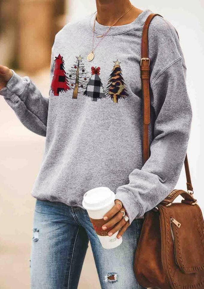 XC306 Grey Hallmark Christmas Movies Watching Sweatshirt: 01 / XL