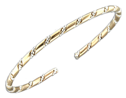 Half Round Twist Cuff Bracelet