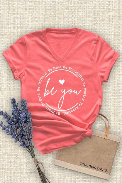 Be you Unisex Short Sleeve V Neck T-Shirt