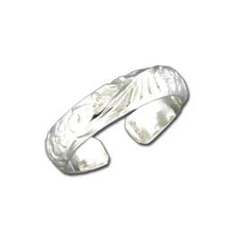 Wide Floral Wire Adjustable Toe Ring