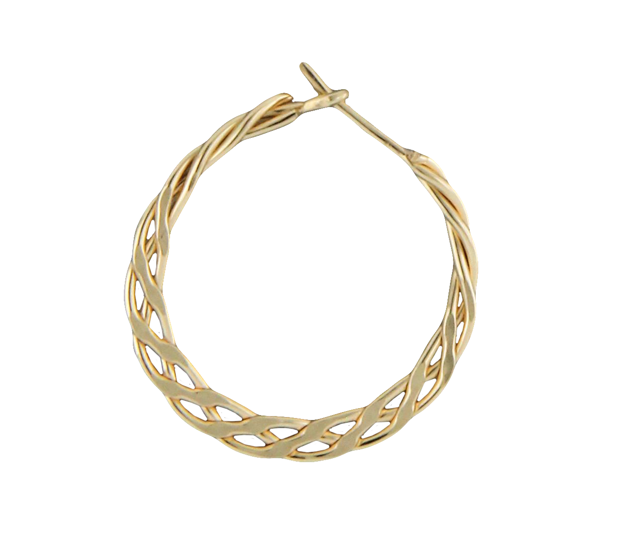 Mini Braided 13mm Hoop Earring