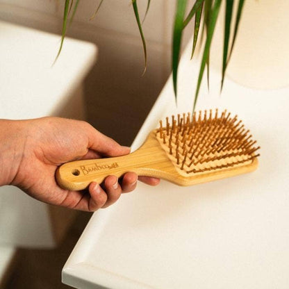Bamboo Paddle Hairbrush - Square | Summer Bestseller