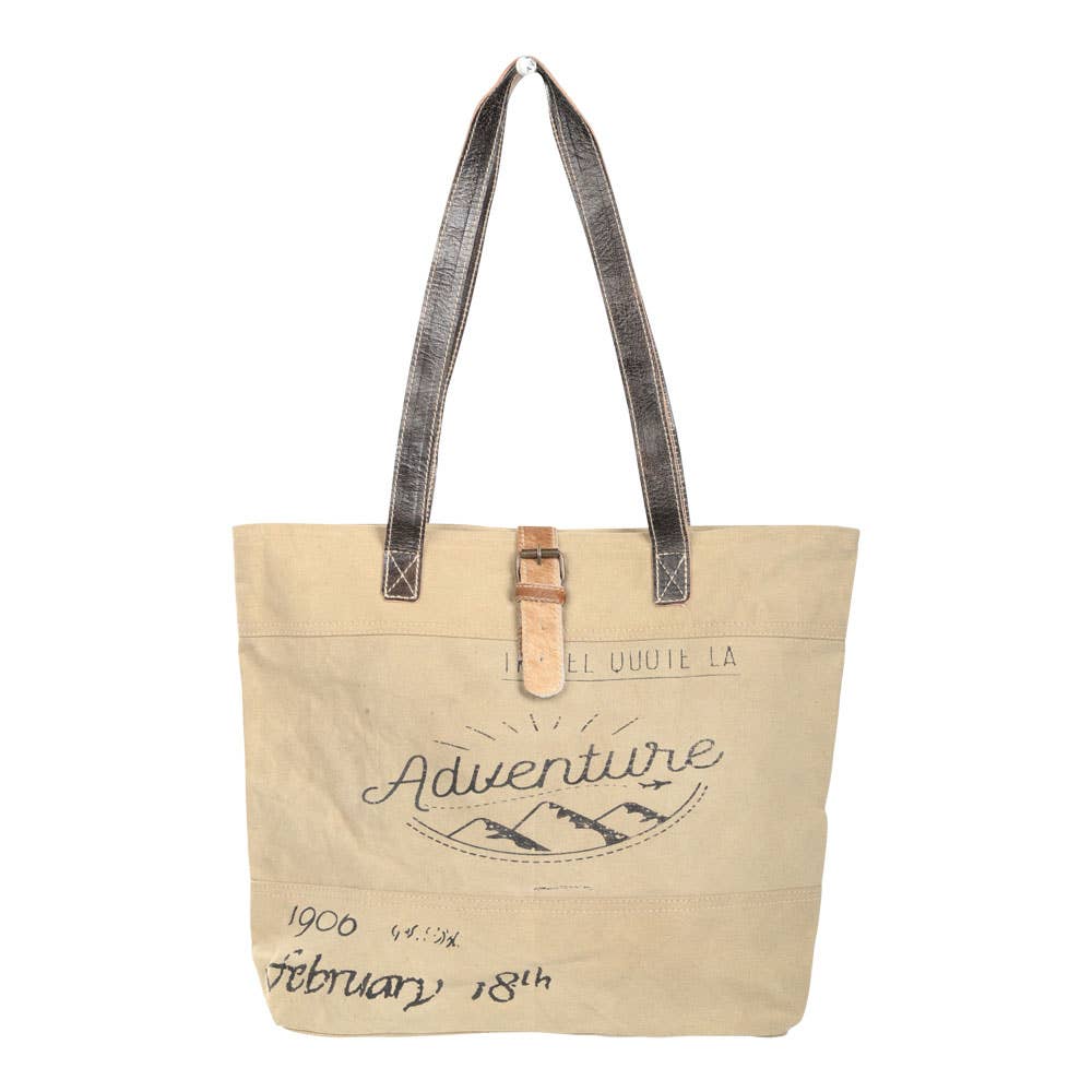 Adventure Tote Bag With Faux Fur Buckle