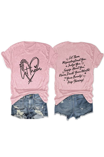 CWTTS1559_SUMMER NEW LETTER HEART PRINT CASUAL SHORT SLEEVES