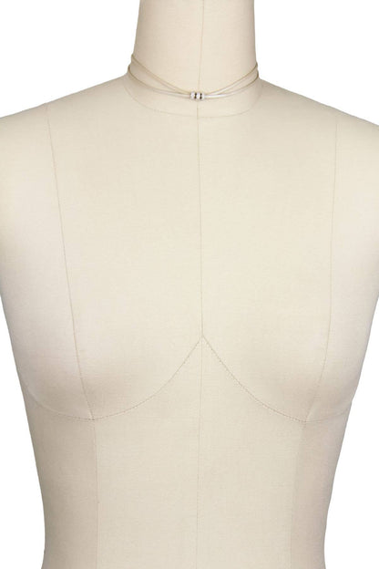 Metallic Taupe Leather Choker