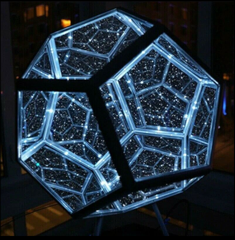 RGB Color-changing Infinity Dodecahedron Geometric Lamp