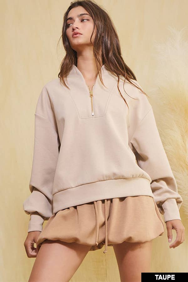 IT2154 Half Zip-up Scuba Sweatshirts