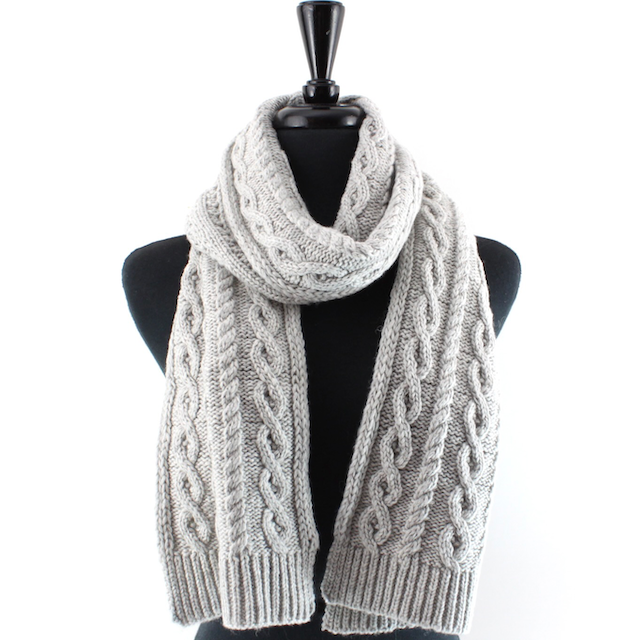 S24152A Cable Knit Scarf