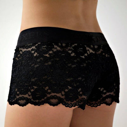 Black Lace Boxers Logo Band