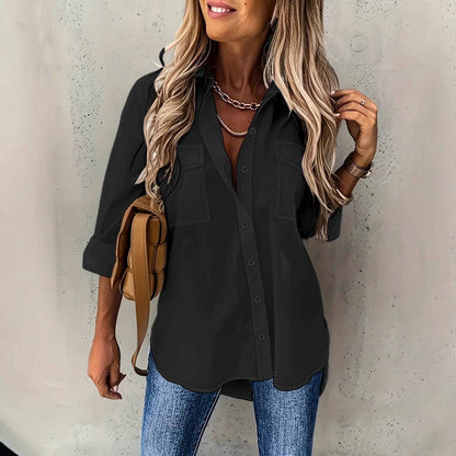 Solid Color Long Sleeve Shirt