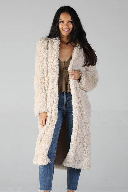 SJ711-ASIS FAUX FUR COAT