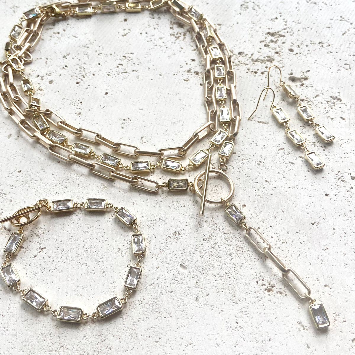 Paperclip wrap necklace boutique salon resort trendy jewelry